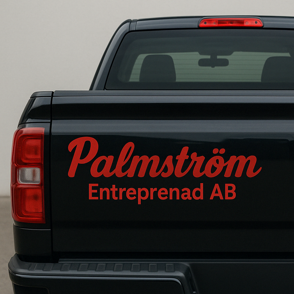 Entreprenaddekor – Fordon, pickup & tjänstebil
