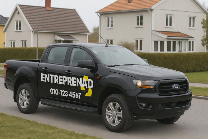 Entreprenaddekor – Fordon, pickup & tjänstebil