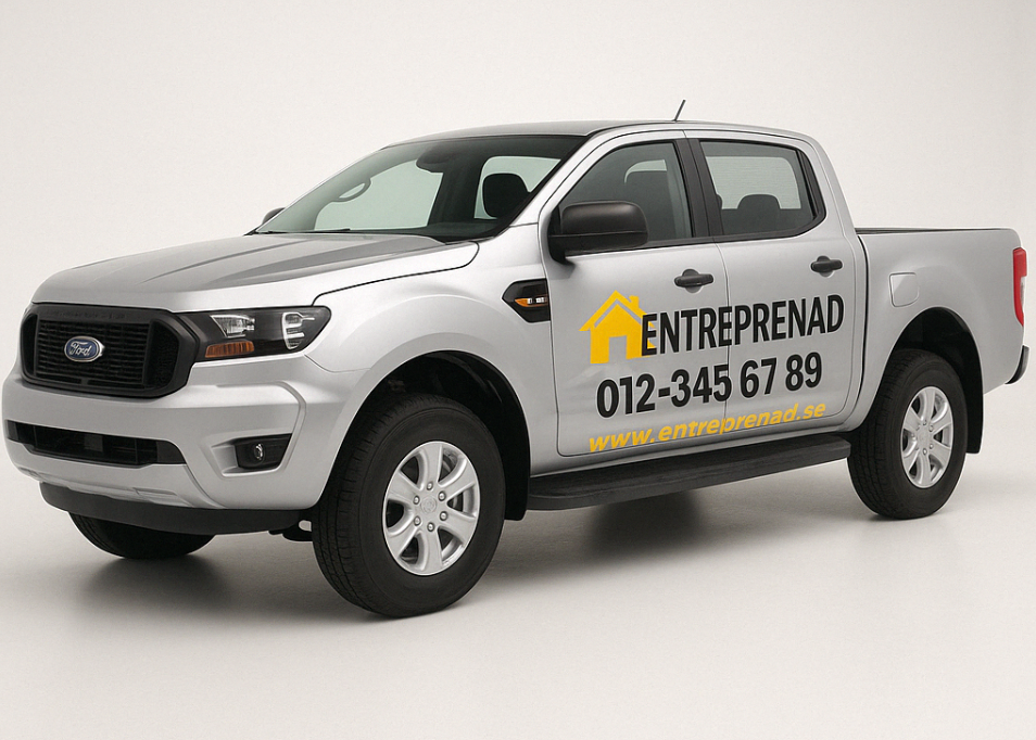 Entreprenaddekor – Fordon, pickup & tjänstebil