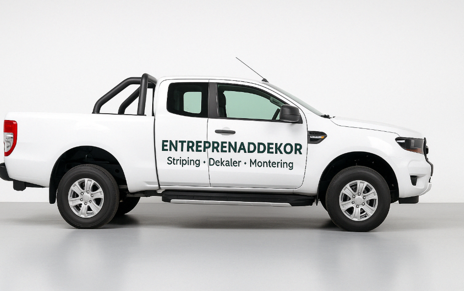Entreprenaddekor – Fordon, pickup & tjänstebil