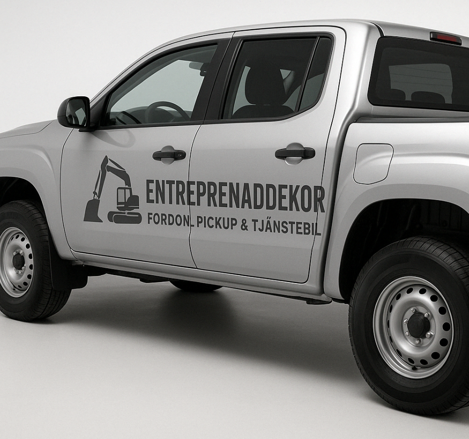 Entreprenaddekor – Fordon, pickup & tjänstebil