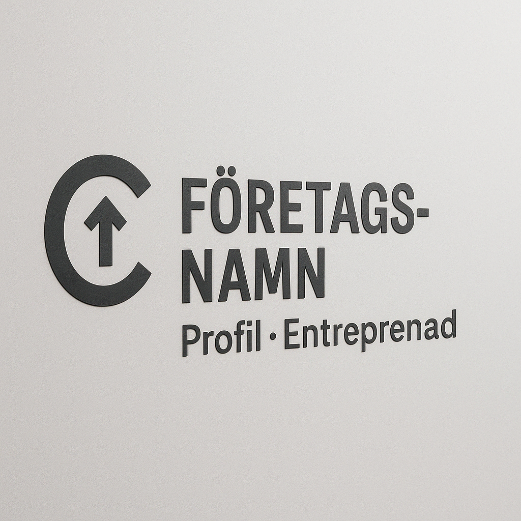 Väggdekor – logotyp, text & utskuren design