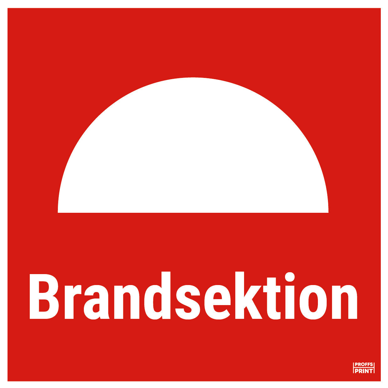 brandskyltar- Brandsektion