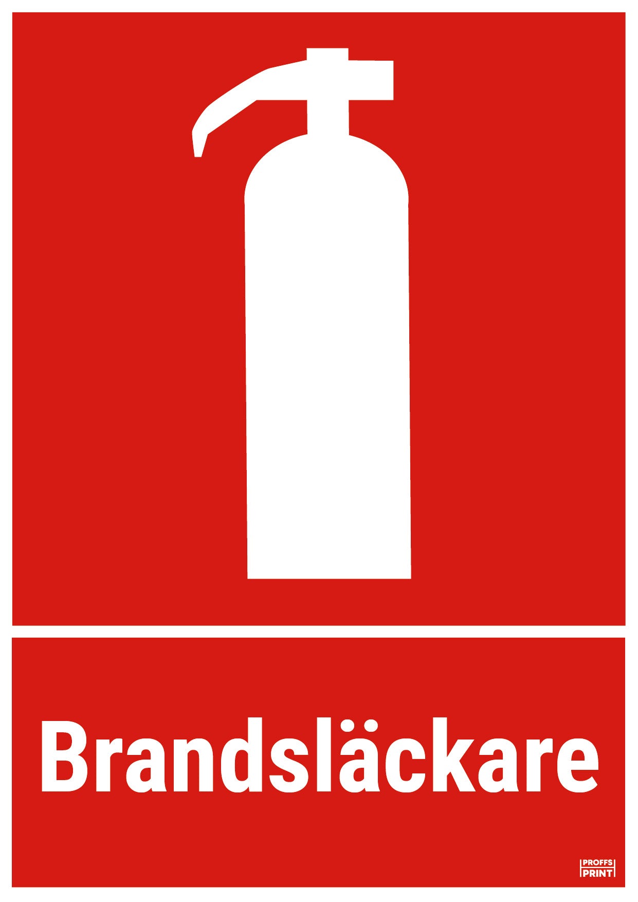 brandskyltar- Brandsläckare-tvådelad