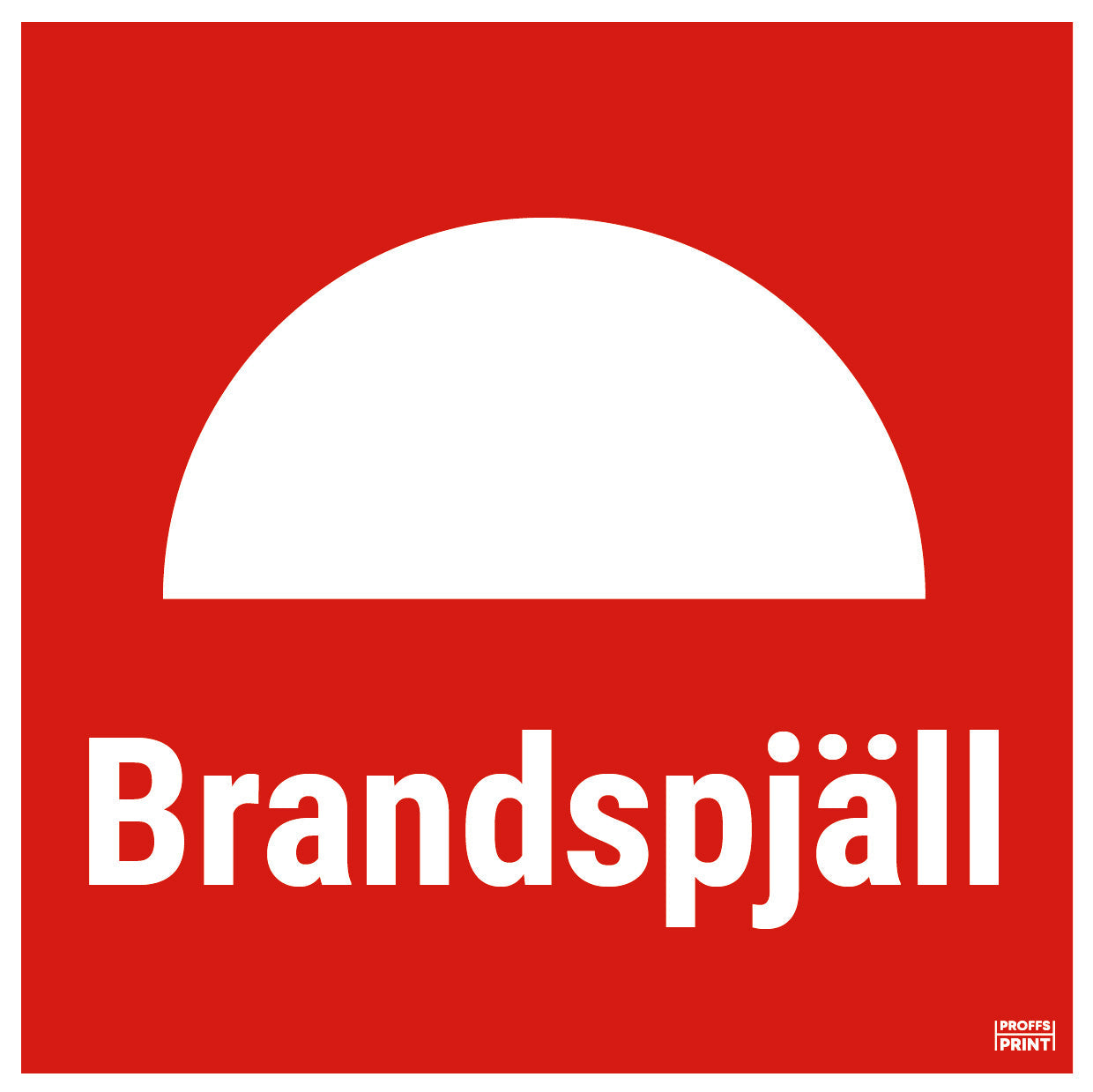 brandskyltar- Brandspjäll