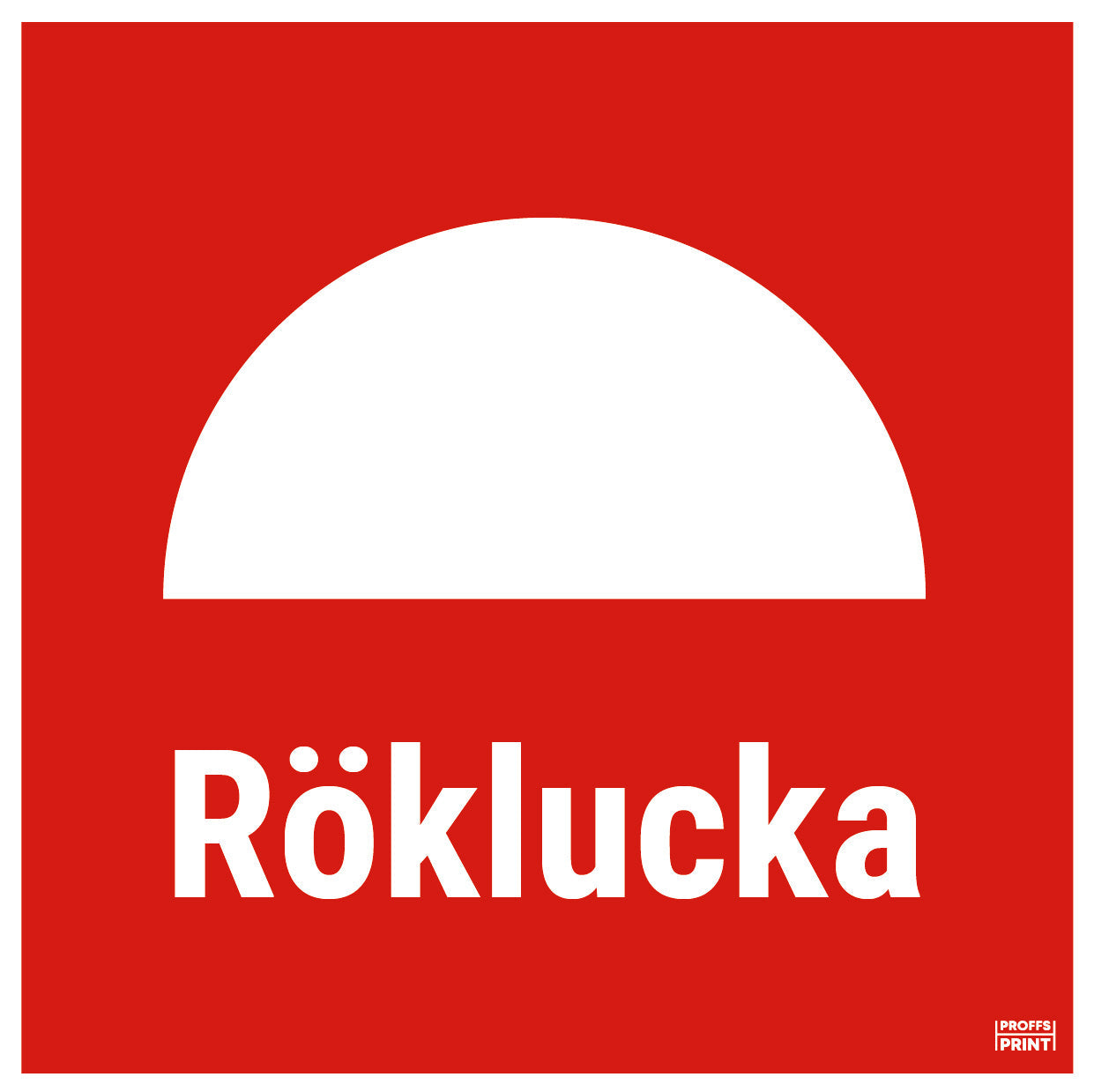 brandskyltar- Röklucka