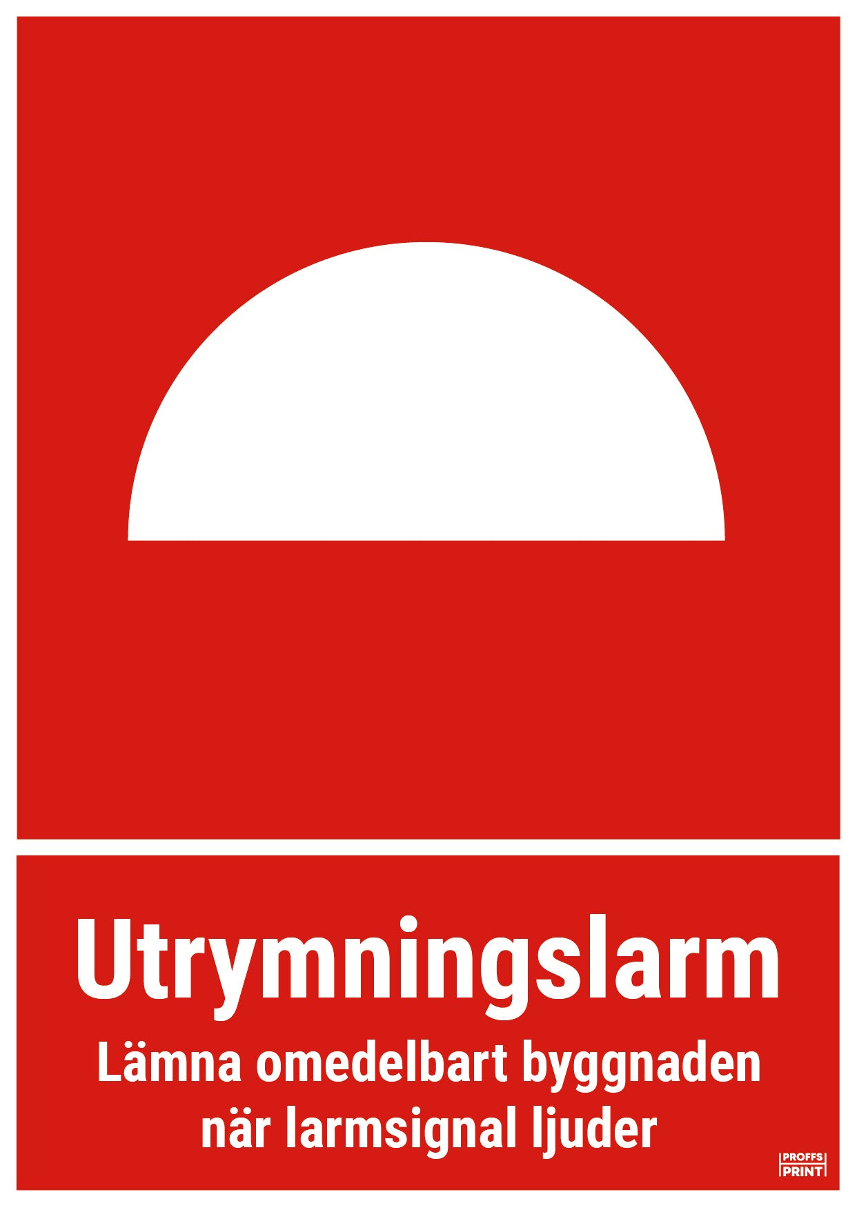 brandskyltar- Utrymningslarm
