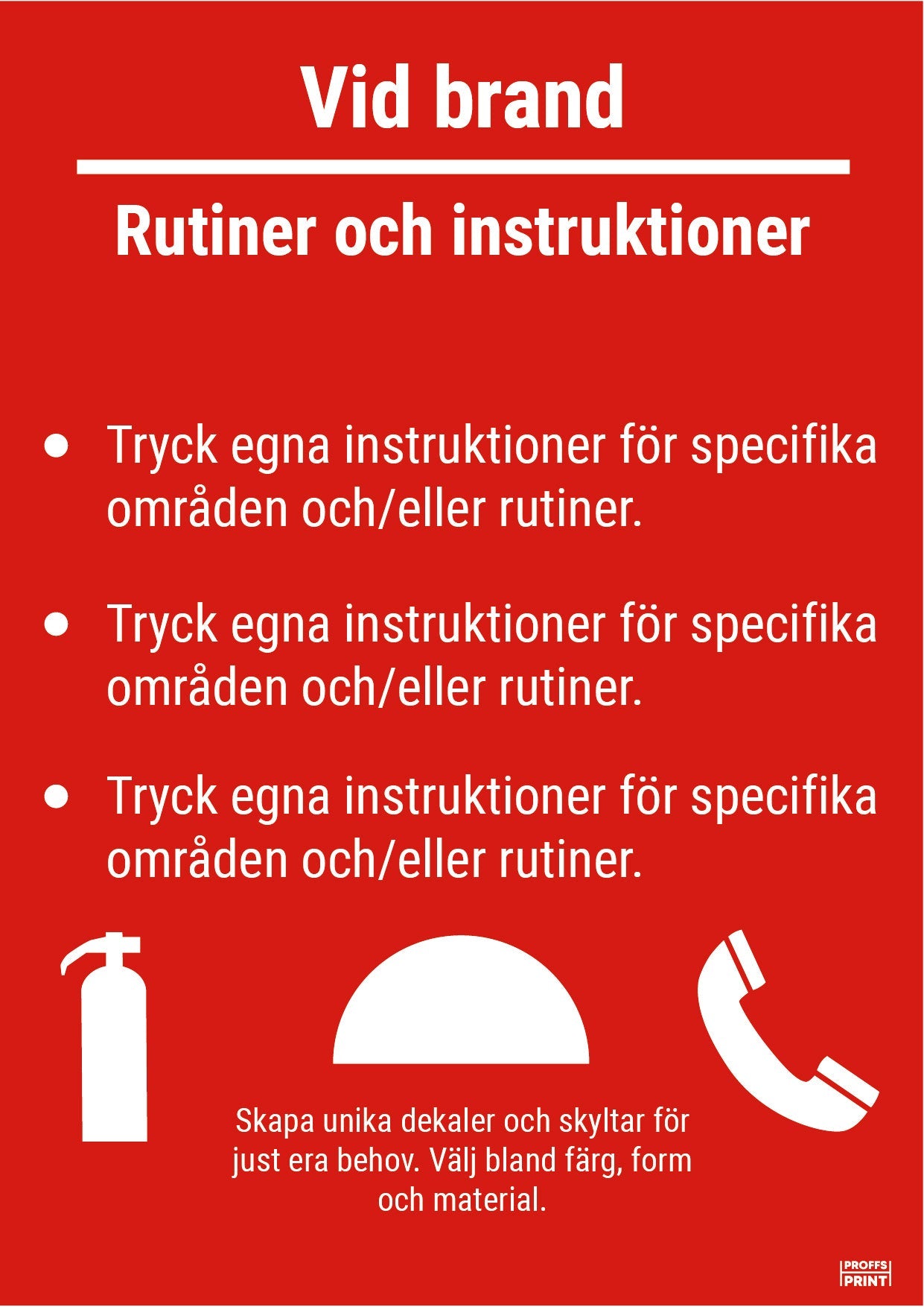 brandskyltar- brand-instruktioner