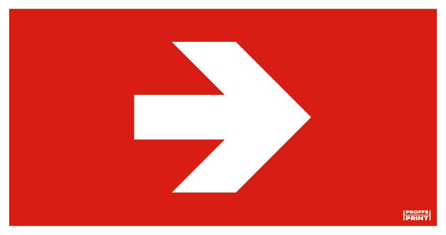 brandskyltar- brandpil-höger