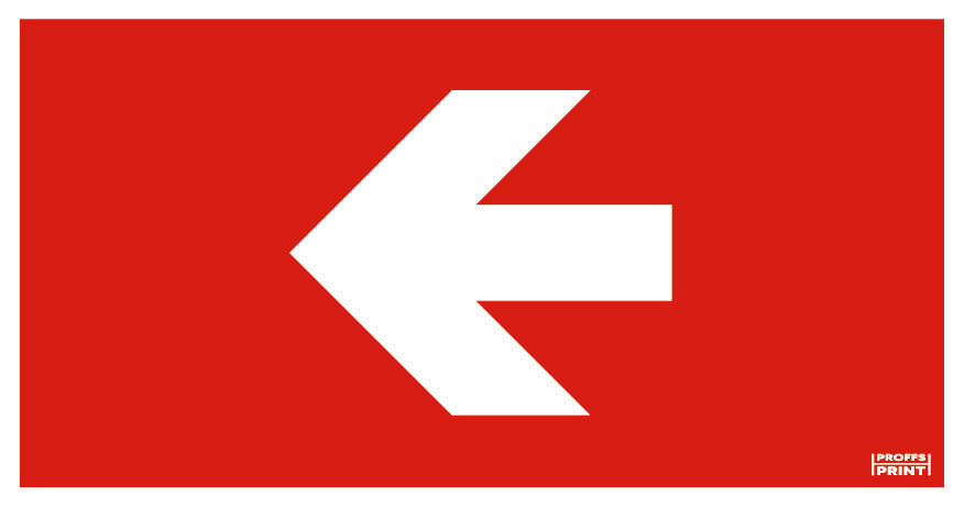 brandskyltar- brandpil-vänster