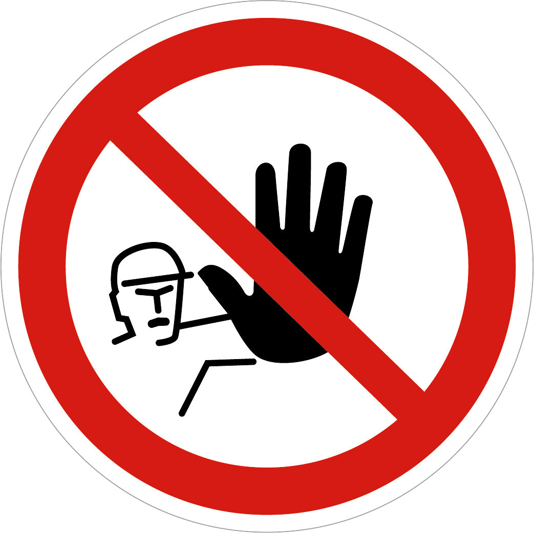 forbudsskyltar- obehöriga-äga-ej-tillträde-EN-ISO-7010-ISO-utskuren