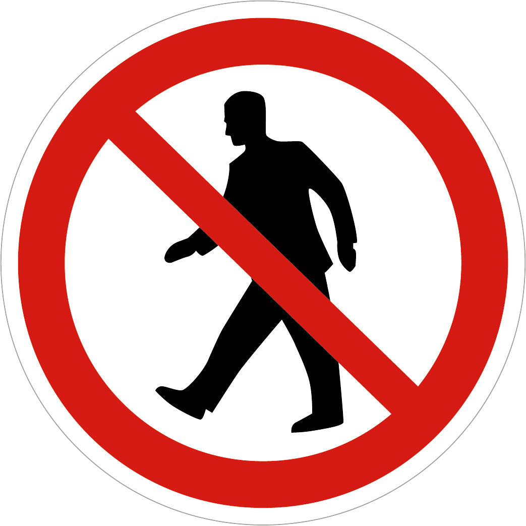 forbudsskyltar- tillträde-förbjudet-för-gående-utskuren