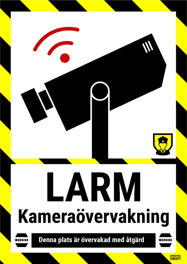 larm-alarm- gul-svart-larm-kameraövervakning