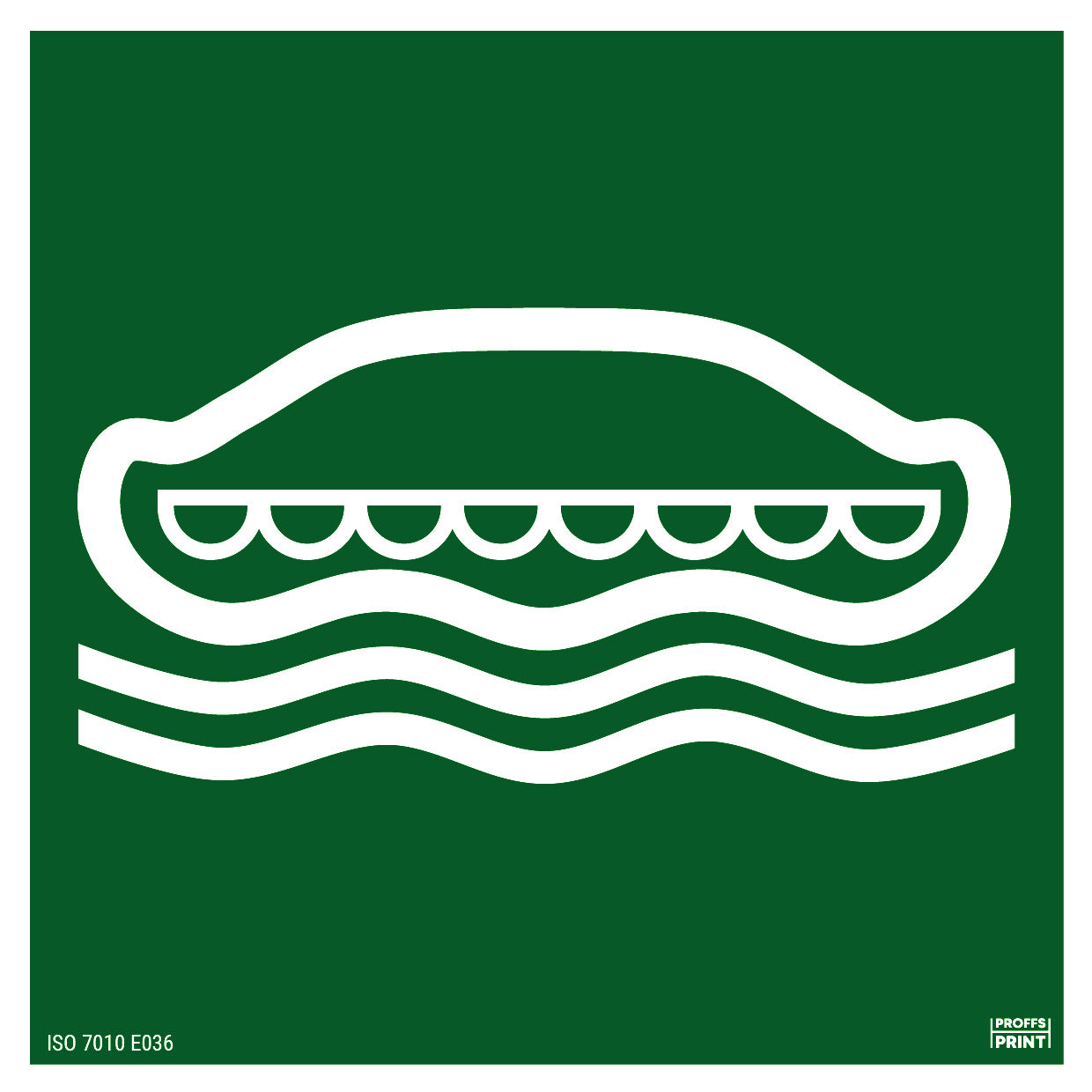 nodskyltar- Livbåt-ISO