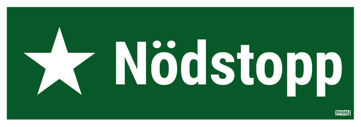 nodskyltar- Nödstopp-rektangel