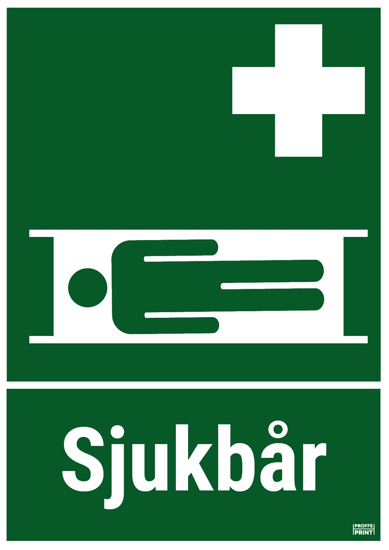 nodskyltar- Sjukbår