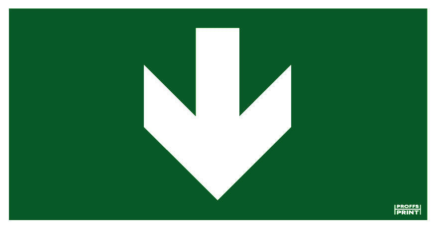 nodskyltar- riktningspil-ned