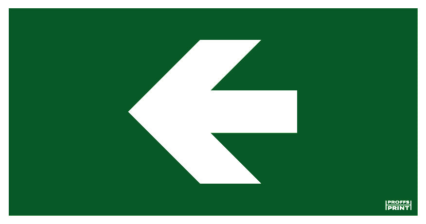 nodskyltar- riktningspil-vänster