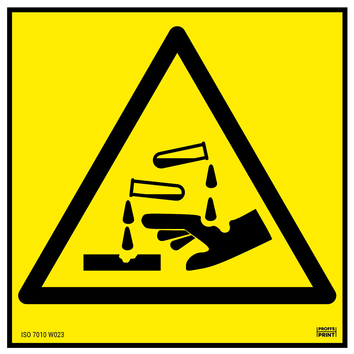 varningsskyltar- Frätande-ämne-ram-ISO