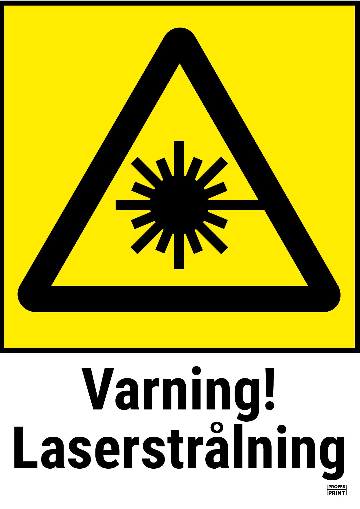 varningsskyltar- Varning-laserstrålning