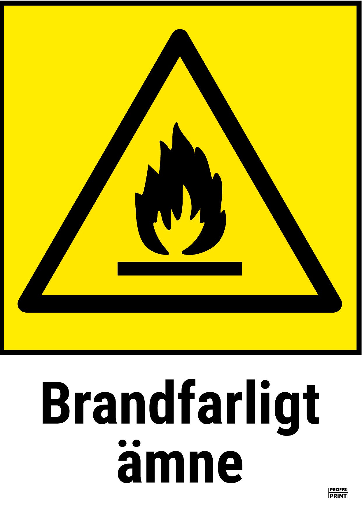 varningsskyltar- brandfarligt-ämne