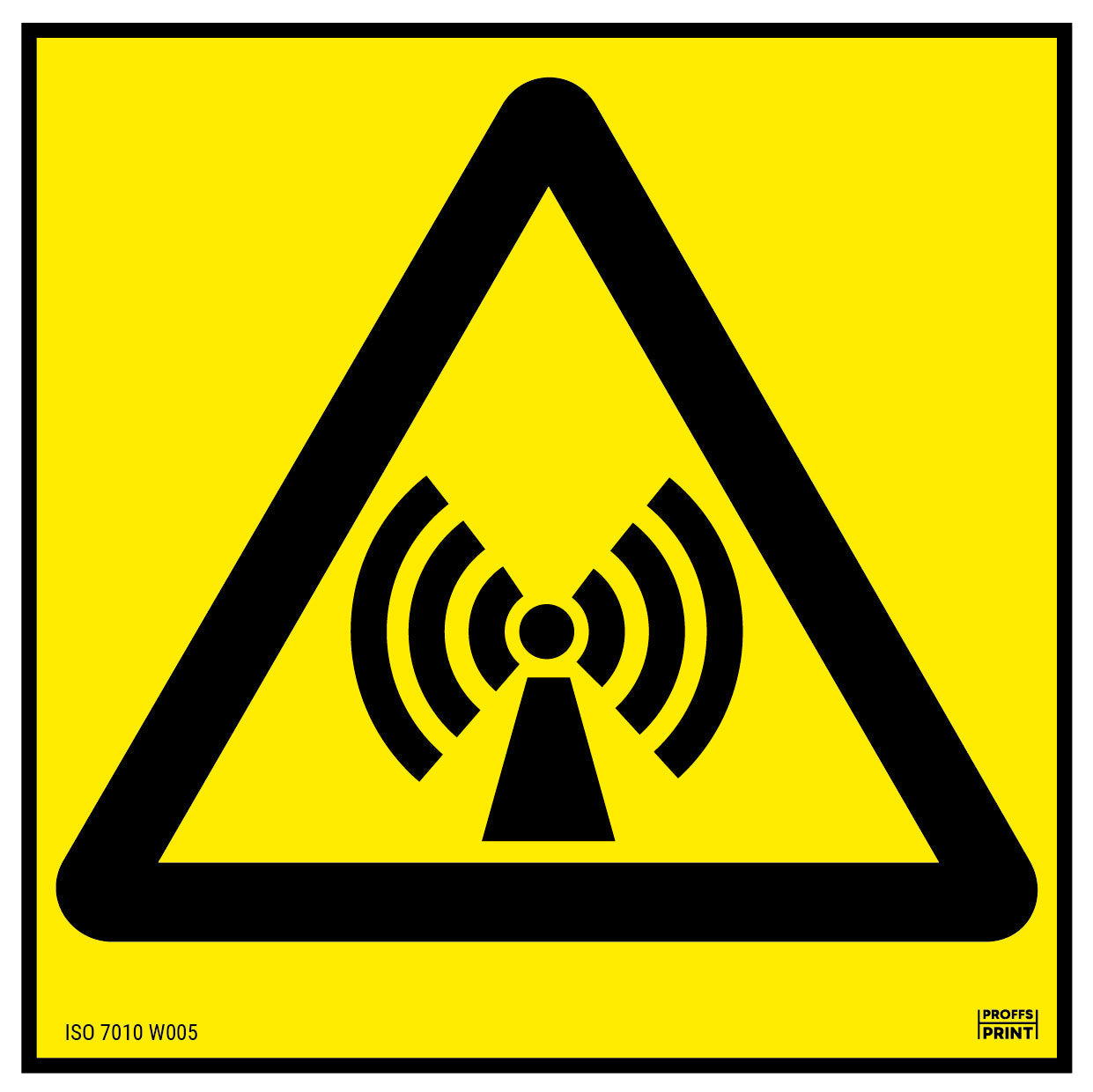 varningsskyltar- icke-joniserande-strålning-ram-ISO