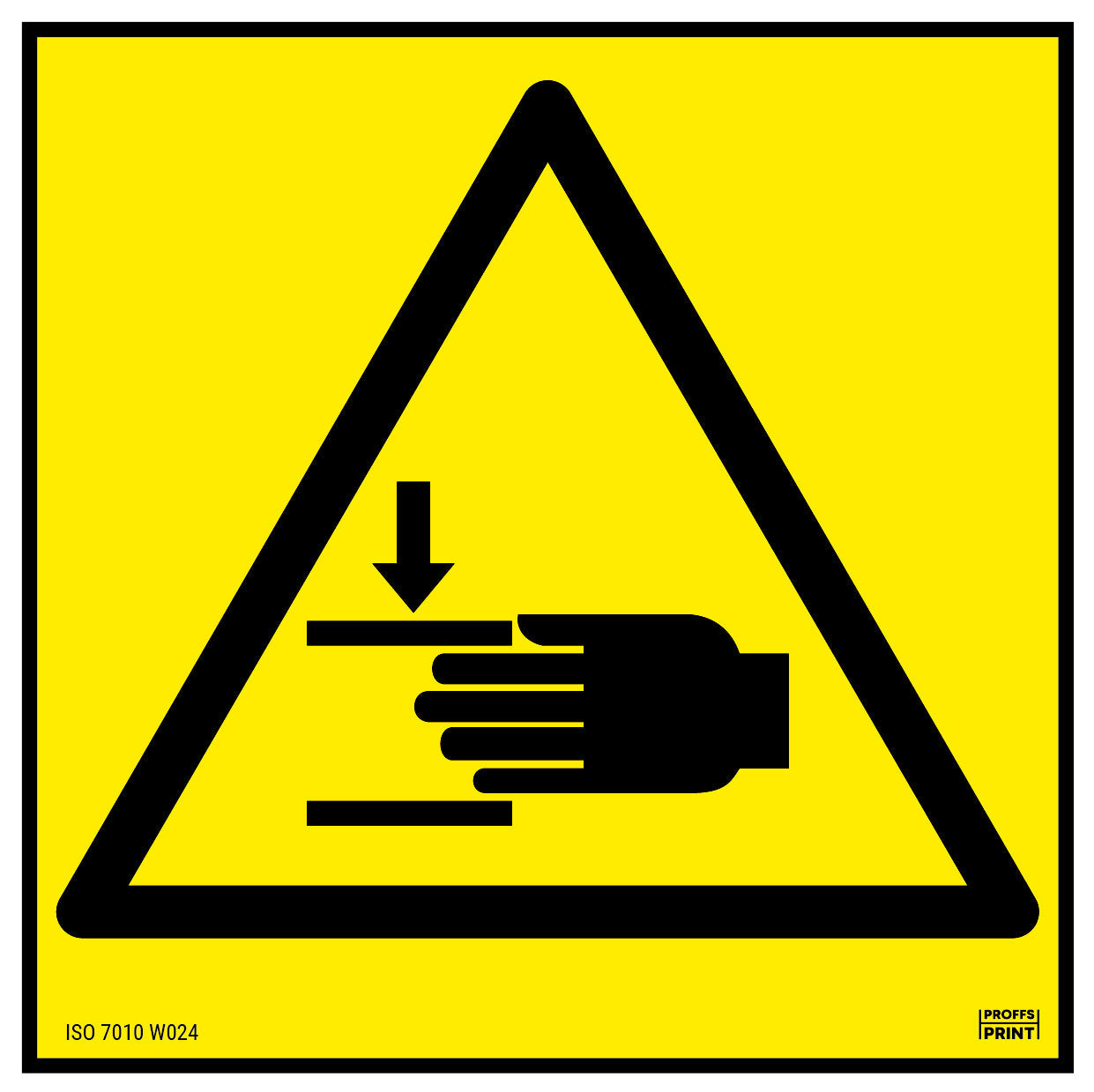 varningsskyltar- klämrisk-W024-ram-ISO