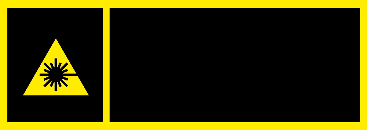 varningsskyltar- laserstrålning-rektangel-svart