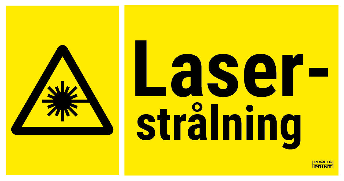 varningsskyltar- laserstrålning-två-radig-rektangel