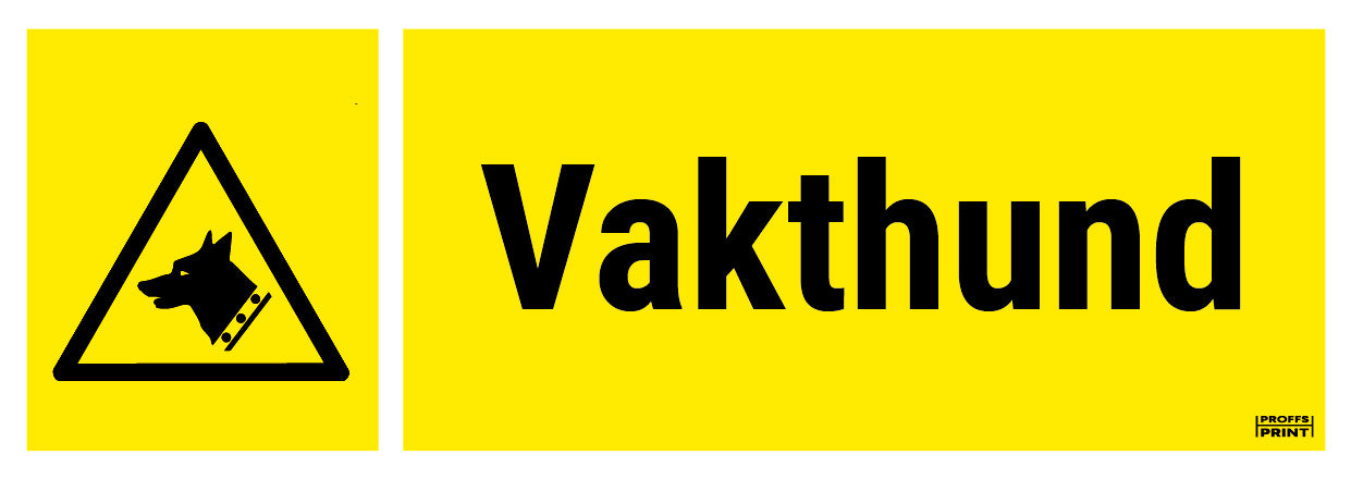 varningsskyltar- vakthund-box