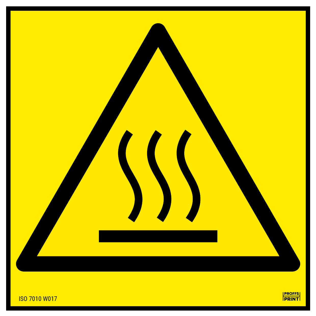 varningsskyltar- varning-het-yta-ram-ISO