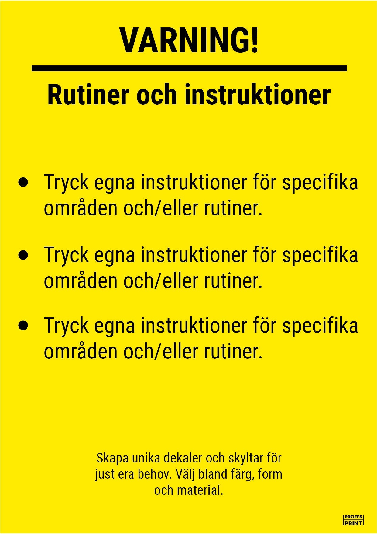 varningsskyltar- varnings-instruktioner