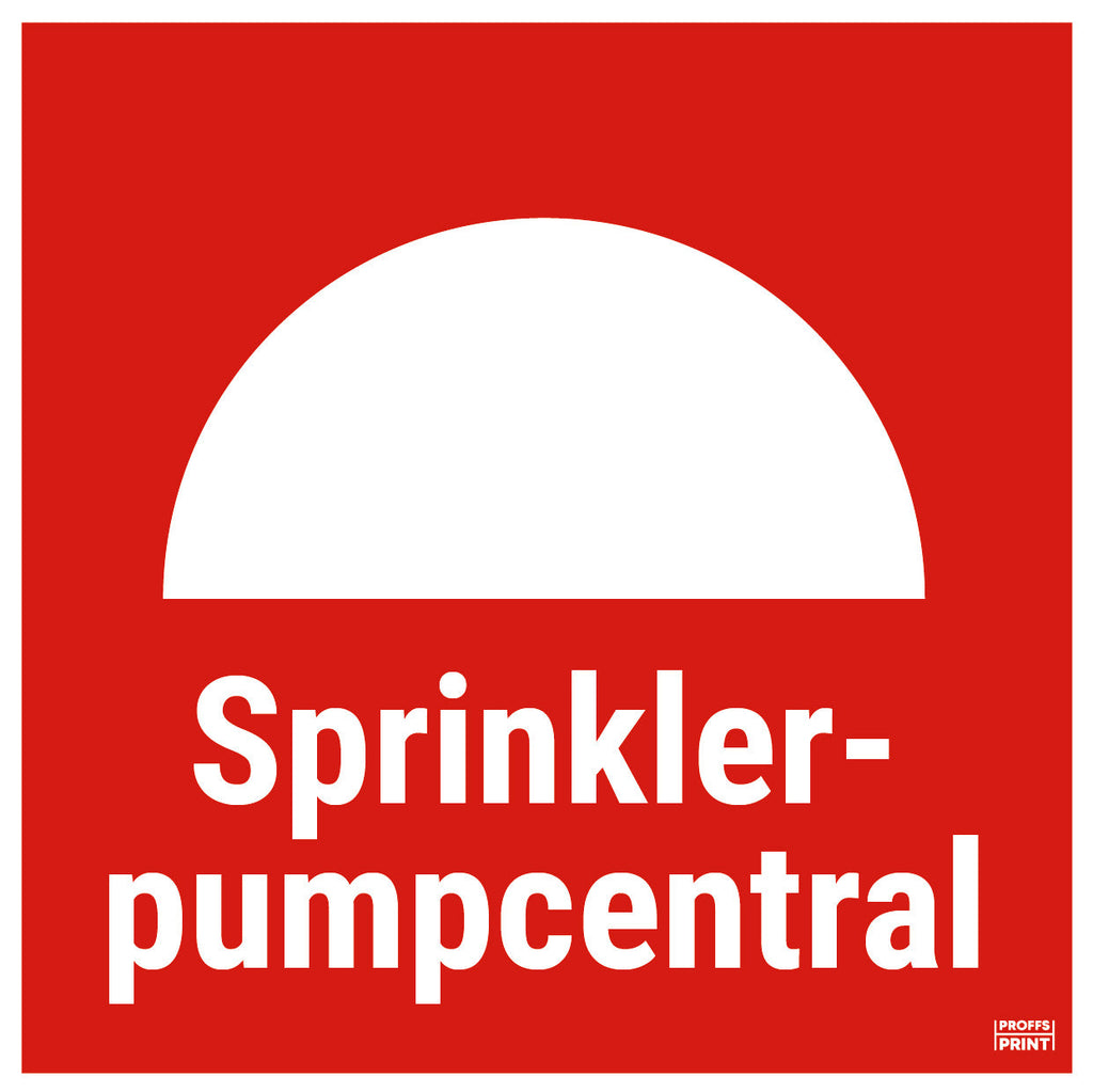 brandskyltar- Sprinklerpumpcentral