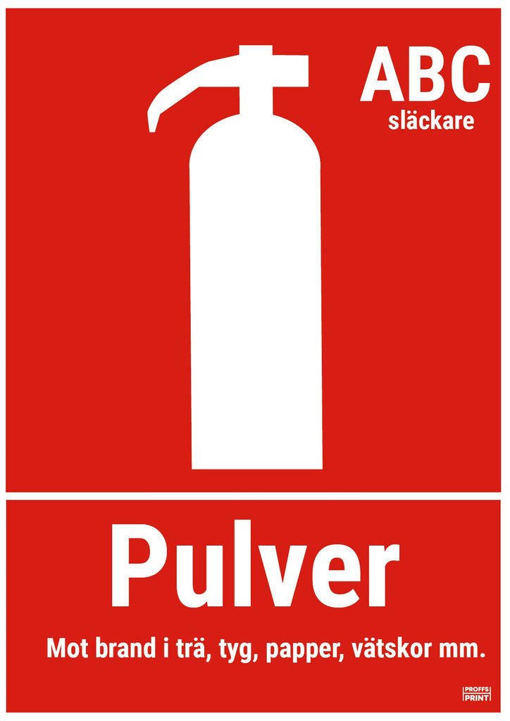 brandskyltar- brandsläckare-stående-pulver