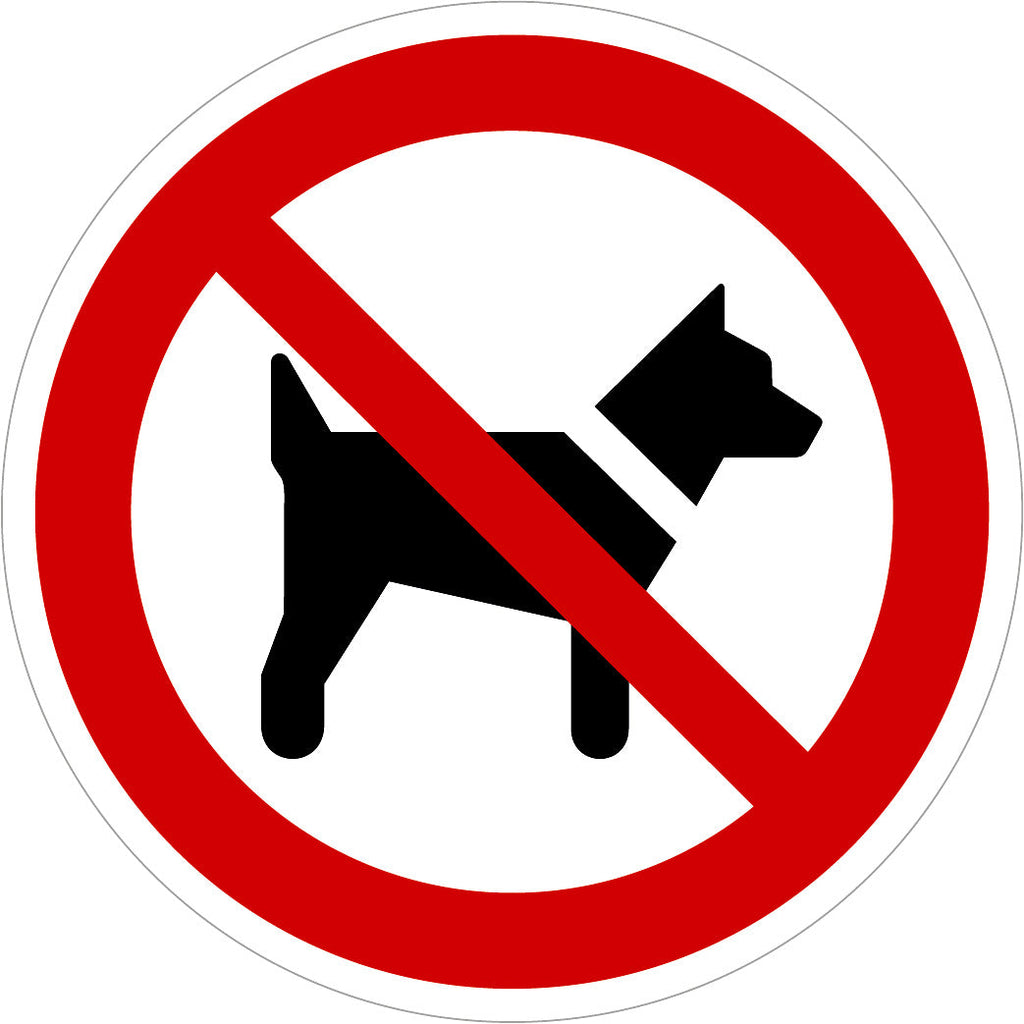 forbudsskyltar- inga-hundar-utskuren