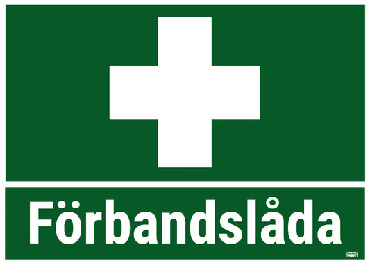 nodskyltar- Förbandslåda