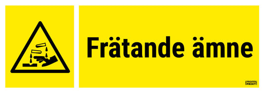 varningsskyltar- Frätande-ämne-box