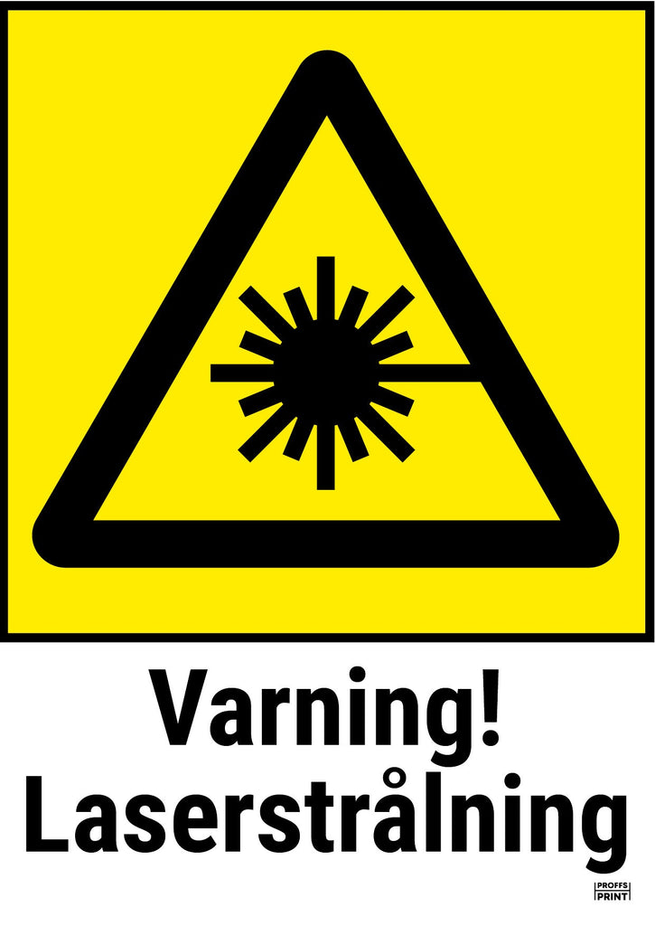 varningsskyltar- Varning-laserstrålning