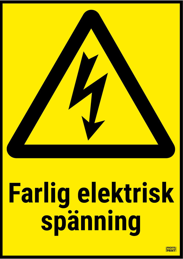 varningsskyltar- farlig-elektrisk-spänning-gul