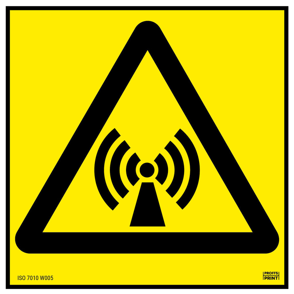 varningsskyltar- icke-joniserande-strålning-ram-ISO
