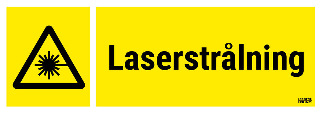 varningsskyltar- laserstrålning-box