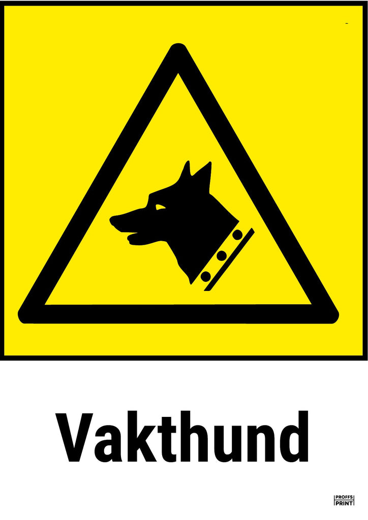 varningsskyltar- vakthund