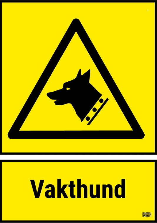 varningsskyltar- vakthund-dubbel
