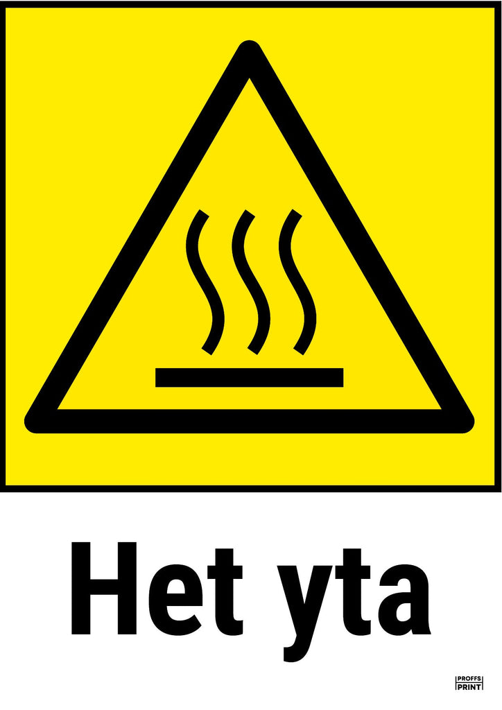 varningsskyltar- varning-het-yta